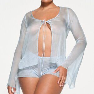 NWT SKIMS Romance Tie Front Top - Celeste L